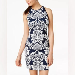 B Darlin Juniors' Printed Foil Sleeveless‎ Bodycon Dress